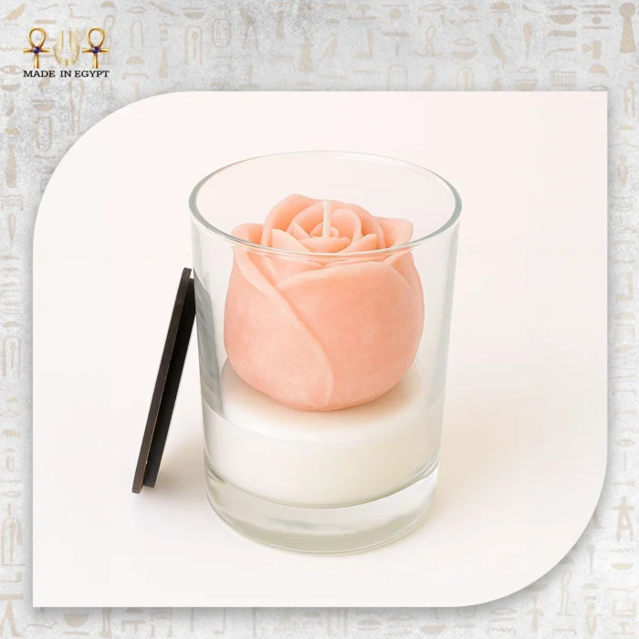 شمعة الوردة الناعمة الفاخرة - Image 1