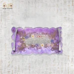 صينية ريزن بنفسجية مزهرة فاخرة