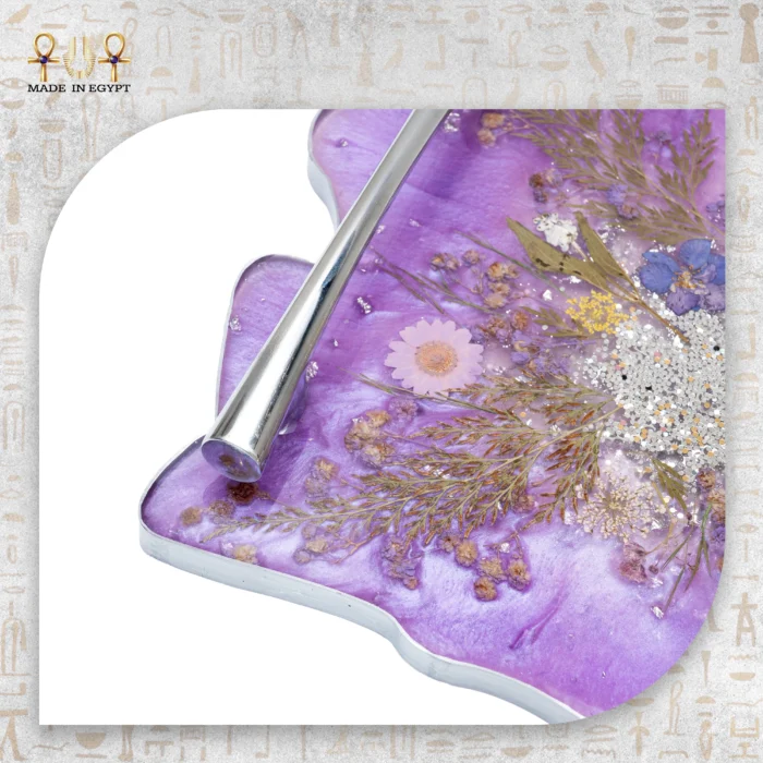 ⁦صينية ريزن بنفسجية مزهرة فاخرة⁩ - الصورة ⁦3⁩