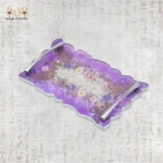 ⁦صينية ريزن بنفسجية مزهرة فاخرة⁩ - الصورة ⁦2⁩