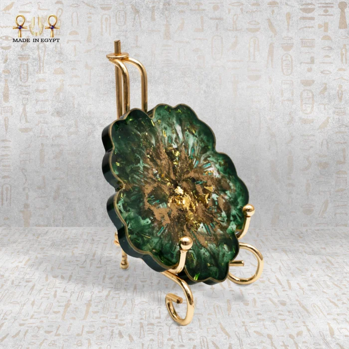 ⁦Luxury Flower-Shaped Resin Coaster⁩ - الصورة ⁦2⁩