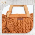Elegant Square Crochet Bag with Tassel - Image 2