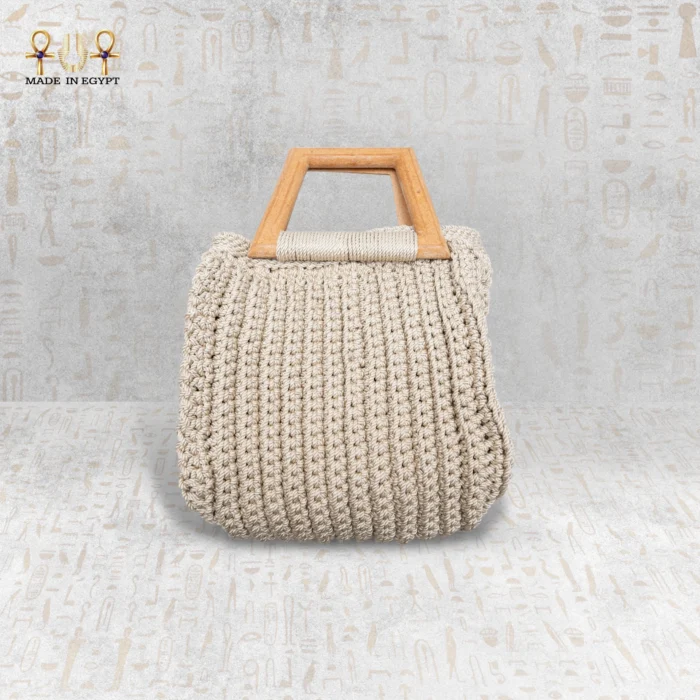 Elegant Square Crochet Bag with Tassel - Image 6