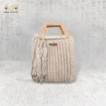 Elegant Square Crochet Bag with Tassel - Image 4
