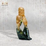 Luxury Resin Thinker Figurine – Gold & Green Design - Image 2