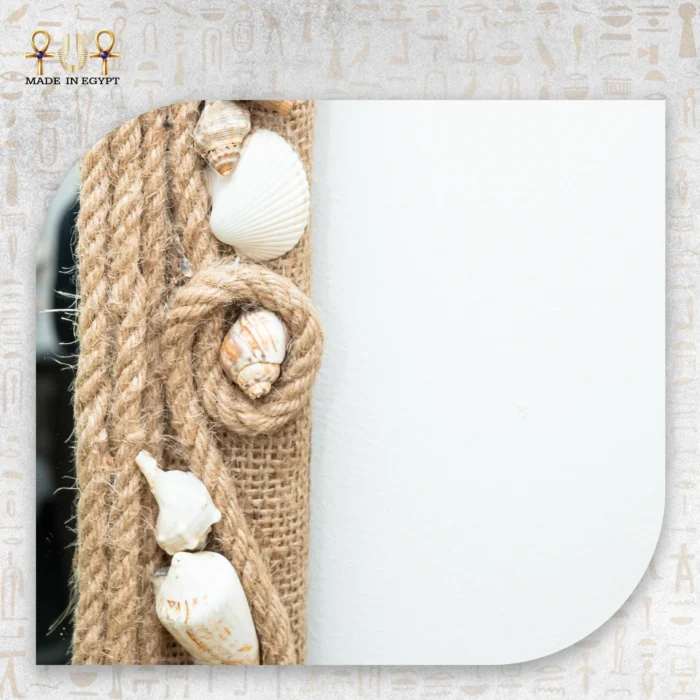 Seashell Mirror with Natural Rope Frame - Image 3