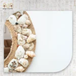 Seashell Mirror with Rope & Burlap Frame - Image 2