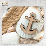 Seashell Mirror with Rope & Burlap Frame - Image 4