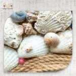 Seashell Mirror with Rope & Burlap Frame - Image 3