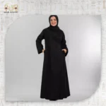 Elegant Wrap Abaya with a Basic Black Dress