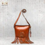 Spirit Wolf Leather Crossbody Bag