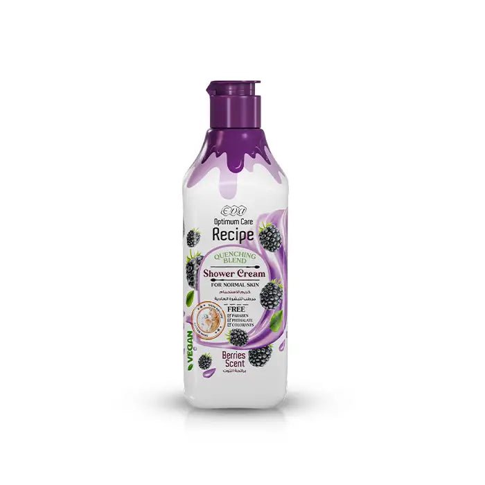 2OjpPybH99ydeRukbO32GdeQ3j0oyfpQaSYqpqm8.jpg Eva Recipe Quenching Blend Shower Cream For Normal Skin Berries Scent 370 Ml - Image 1