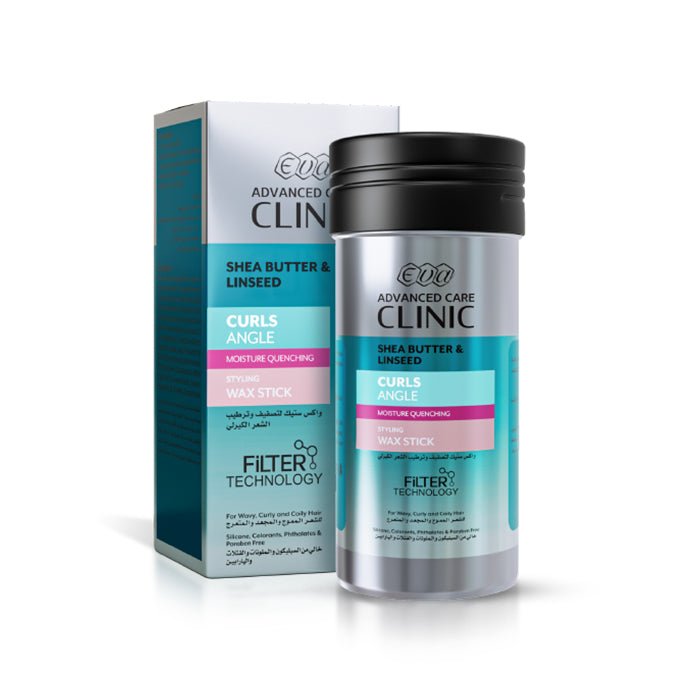 94326.jpg Eva Advanced Care Clinic Shea Butter & Linseed Curls Angle Wax Stick For Styling And Moisturizing Curly Hair 75 Gm - الصورة 1