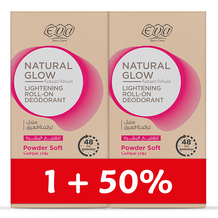 999536.png Eva Skin Care Natural Glow Lightening Roll On Deodorant " Powder Soft " ( 1 + 50% Off on the second one ) - Image 1