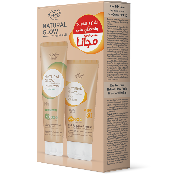 999537.png Eva Skin Care Natural Glow Day Cream SPF 30 (50g) + Free Facial Wash For Oily Skin - Image 1