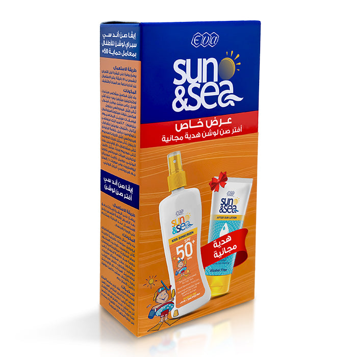 999543.jpg Sun & Sea Sun Care Duo Kids Sunscreen Spray + After Sun Lotion Free - Image 1