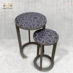 Luxury Round Metal Tables with Islamic Pattern