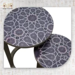 ⁦Luxury Round Metal Tables with Islamic Pattern⁩ - الصورة ⁦2⁩