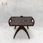 ⁦Luxury Wooden Serving Tray Table with Islamic Pattern⁩ - الصورة ⁦2⁩