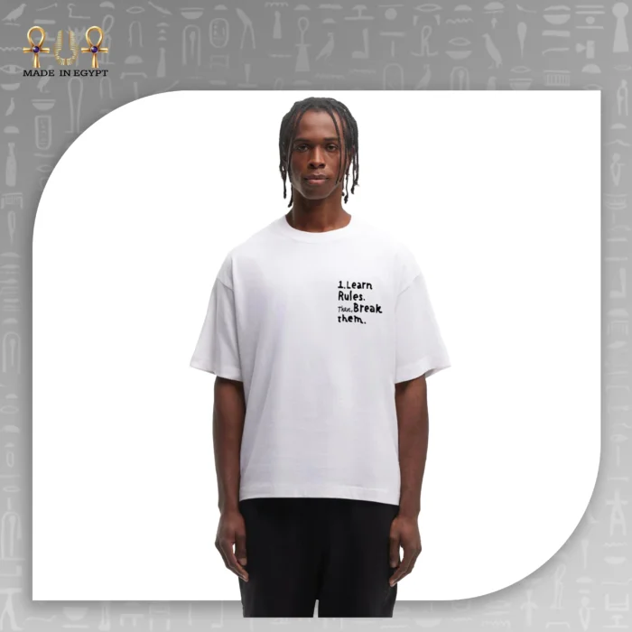 @11aLearn The Rules Break Them Oversized Graphic T-Shirt تيشيرت أوفر سايز Learn The Rules Break Them - الصورة 1