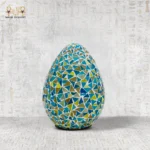 Oval Mosaic Decorative Light in Blue and Green Tones