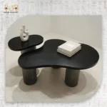 Round Coffee Table Set with Unique Base