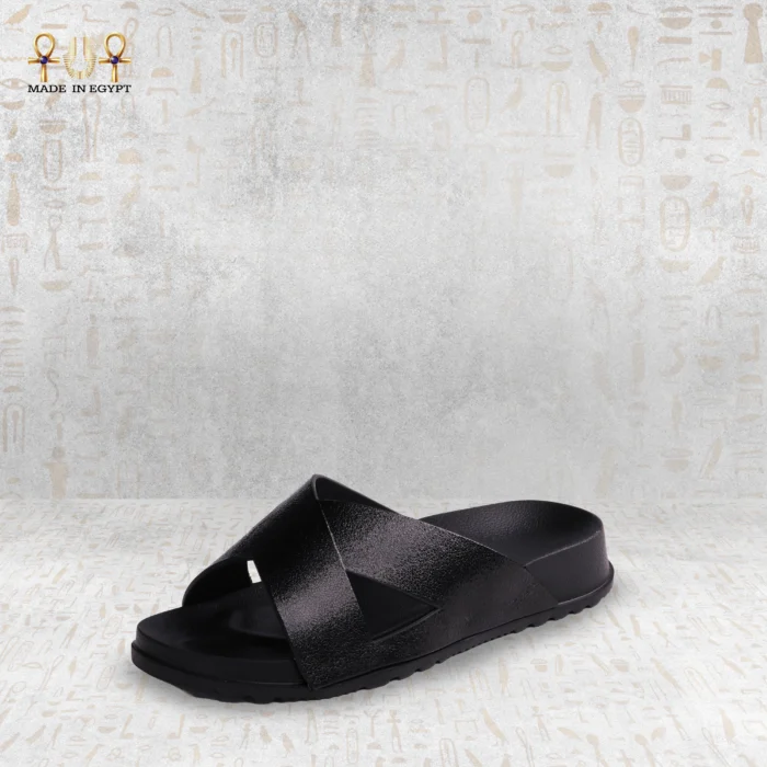 Uni Pamp Sunrise Black Cross Strap Women Slides - Image 7