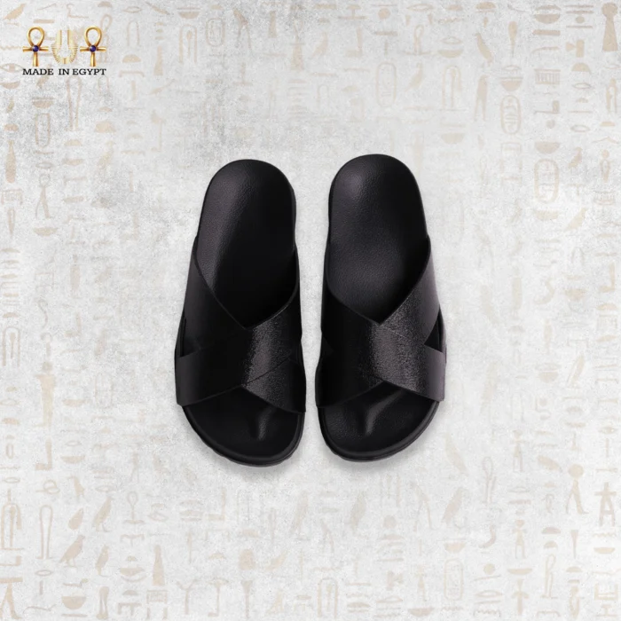 Uni Pamp Sunrise Black Cross Strap Women Slides - Image 6