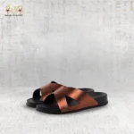 Uni Pamp Sunrise Black Cross Strap Women Slides