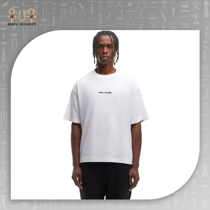 @1A.White Oversized “File Not Found†Graphic T-Shirt(1) تيشيرت أوفر سايز أبيض بطباعة File Not Found - الصورة 1