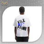تيشيرت أوفر سايز أبيض بطباعة File Not Found - الصورة 2