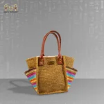 Handmade Raffia Lined Bag - Image 8