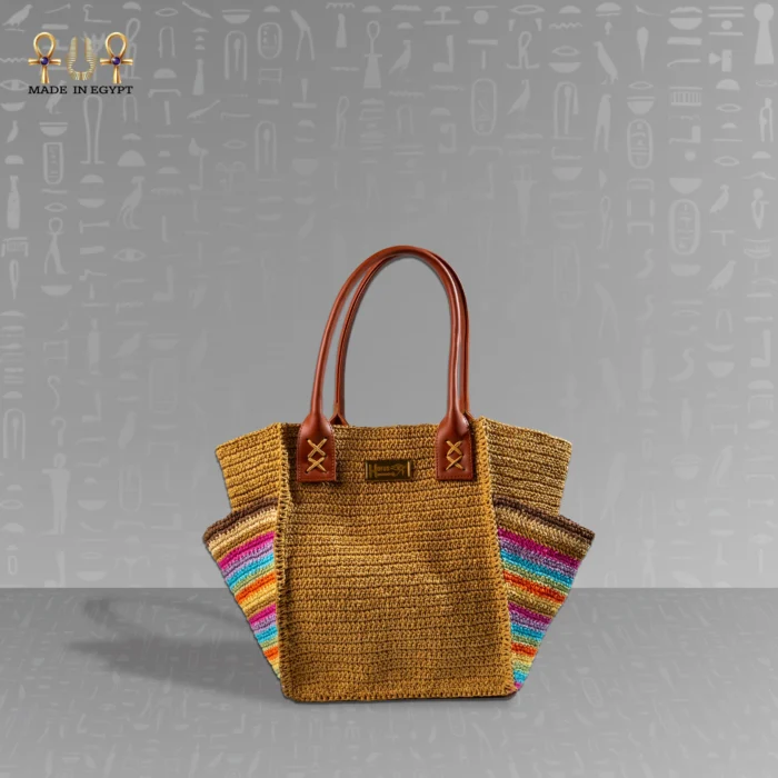 Handmade Raffia Lined Bag - Image 7