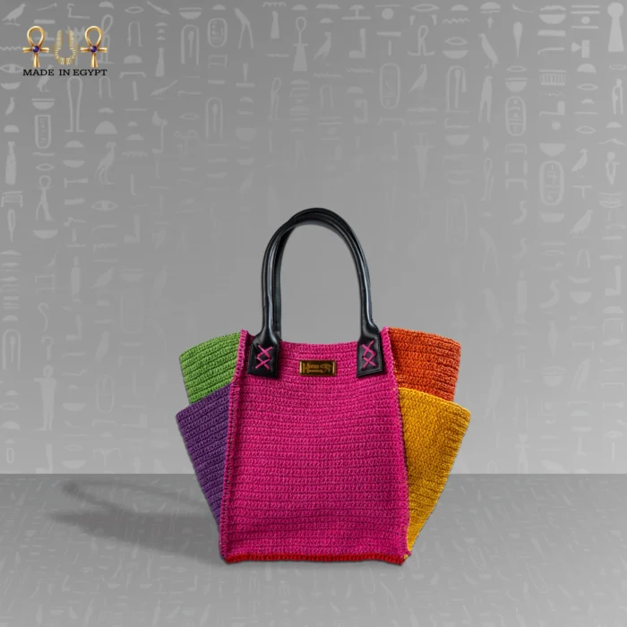 Handmade Raffia Lined Bag - Image 3