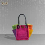 Handmade Raffia Lined Bag - Image 2