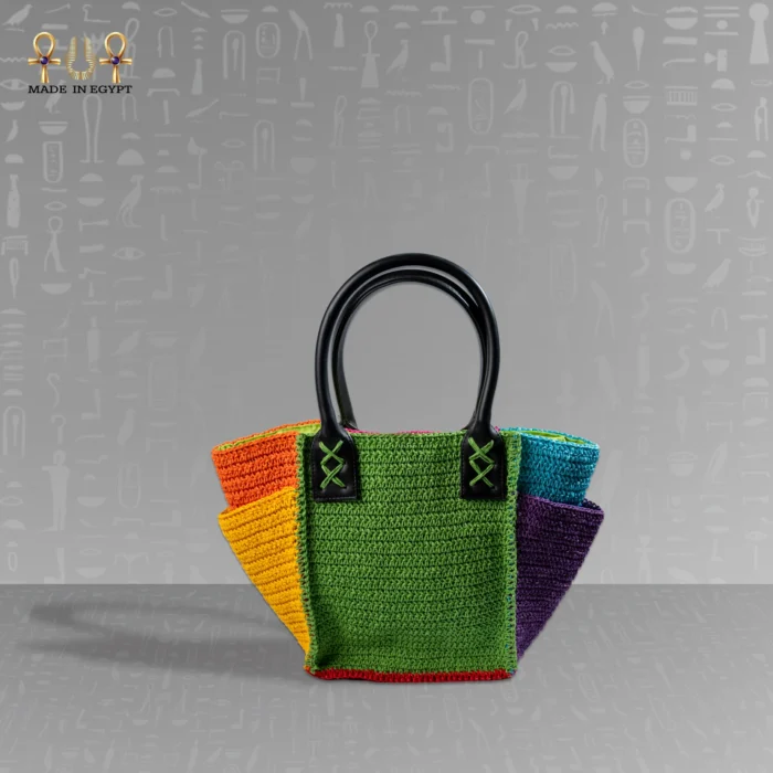 Handmade Raffia Lined Bag - Image 5