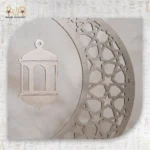 ⁦Champagne Wooden Crescent Décor with Hanging Lantern⁩ - الصورة ⁦7⁩