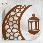 ⁦Champagne Wooden Crescent Décor with Hanging Lantern⁩ - الصورة ⁦4⁩
