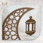 ⁦Champagne Wooden Crescent Décor with Hanging Lantern⁩ - الصورة ⁦2⁩