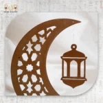 ⁦Golden Wooden Crescent Décor with Hanging Lantern⁩ - الصورة ⁦7⁩