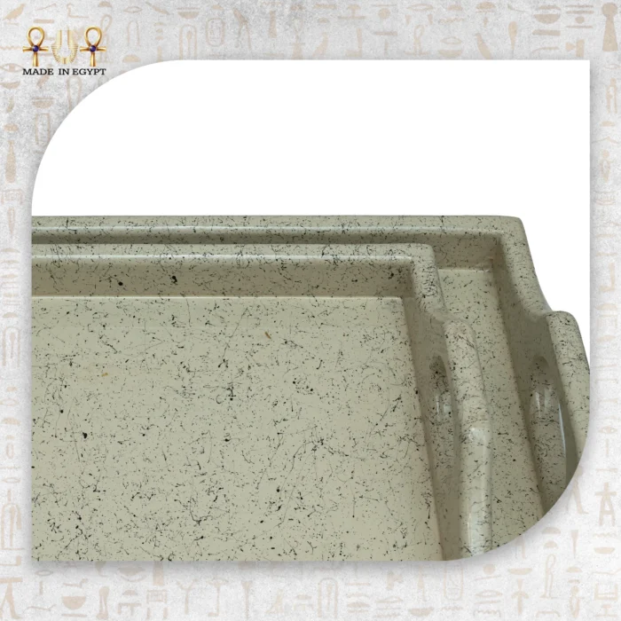 Marble Effect Rectangular Serving Tray Set - Image 2