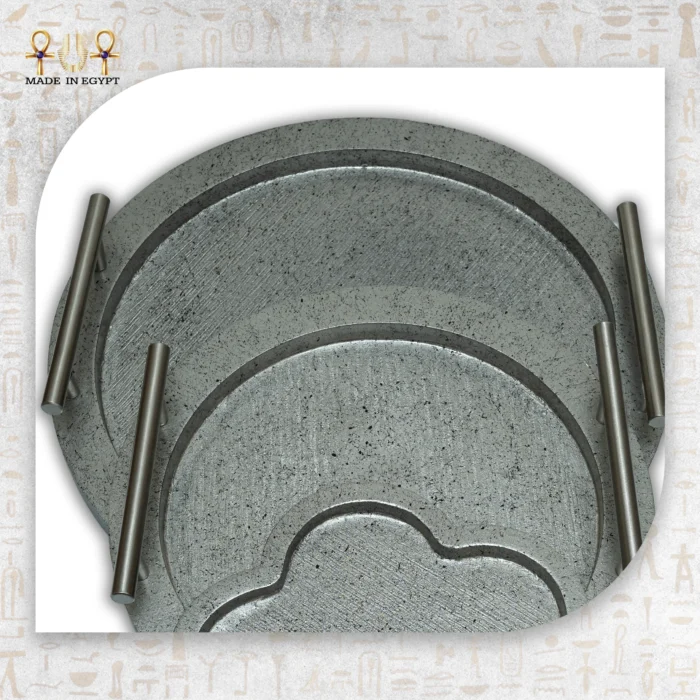 ⁦Silver Crescent and Cloud Serving Tray Set⁩ - الصورة ⁦3⁩