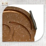 ⁦Brown Marble Effect Round Serving Tray⁩ - الصورة ⁦2⁩