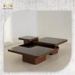 Modern Layered Square Coffee Table Set