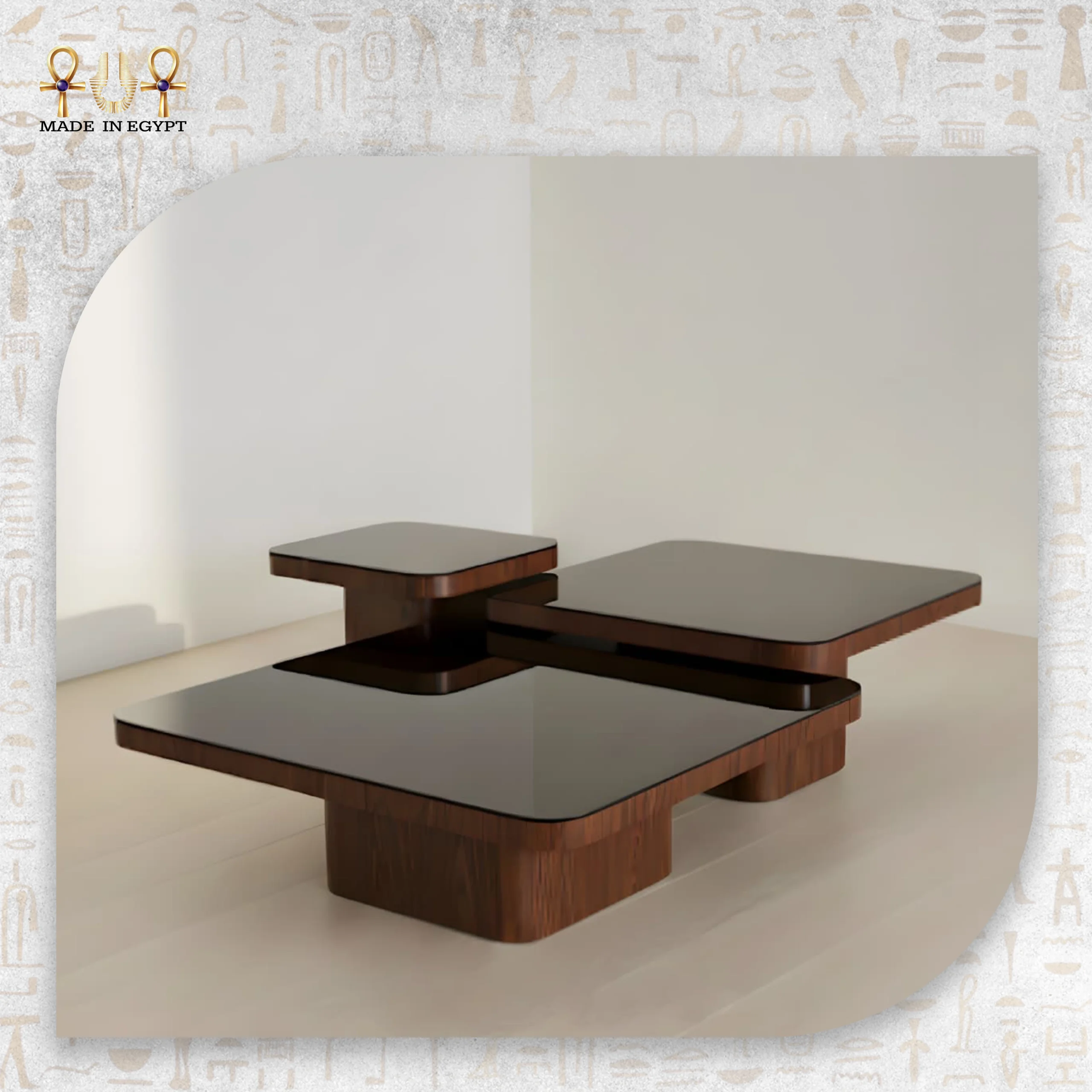 @2A Modern Layered Square Coffee Table Set Modern Layered Square Coffee Table Set - Image 1
