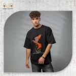 تيشيرت أوفر سايز بطبعة طائر الفينيق