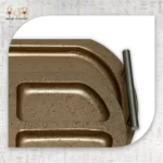 ⁦Gold Divided Serving Tray with Side Handles⁩ - الصورة ⁦2⁩