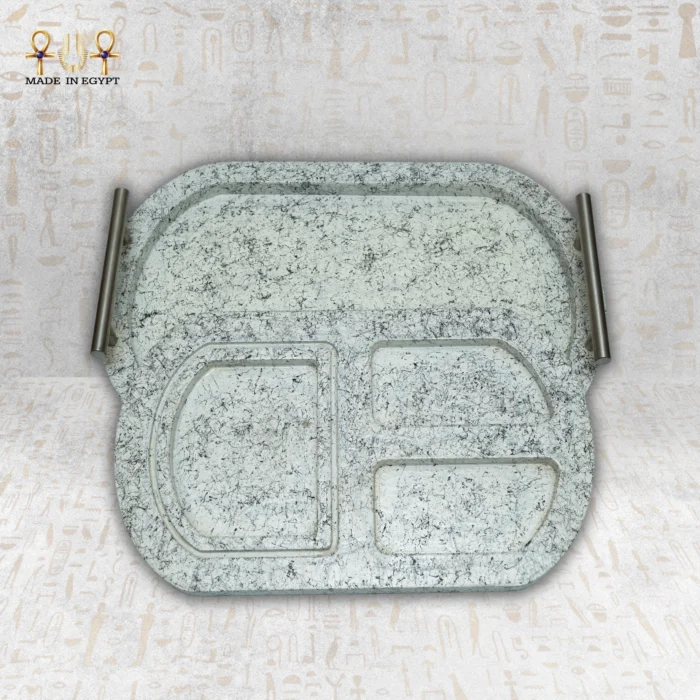 ⁦Gold Divided Serving Tray with Side Handles⁩ - الصورة ⁦7⁩