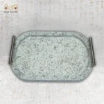 ⁦Gold Divided Serving Tray with Side Handles⁩ - الصورة ⁦6⁩