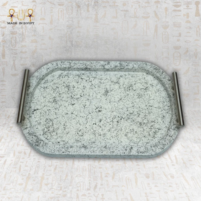⁦Gold Divided Serving Tray with Side Handles⁩ - الصورة ⁦6⁩